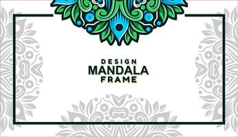 background with mandala frame Free Vector