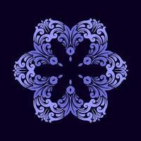 Mandala pattern art background free vector