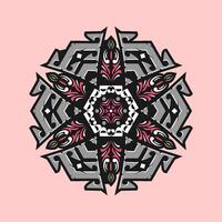 Mandala pattern art background free vector