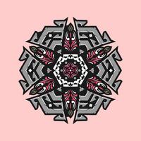 Mandala pattern art background free vector