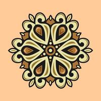 Mandala pattern art background free vector
