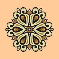 Mandala pattern art background free vector