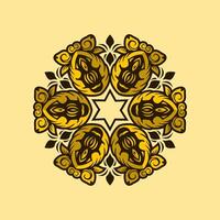 Mandala pattern art background free vector
