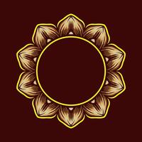 Mandala pattern art background free vector