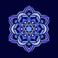 Mandala pattern art background free vector
