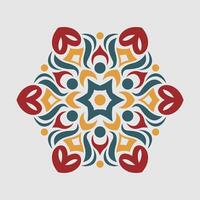 Mandala pattern art background free vector