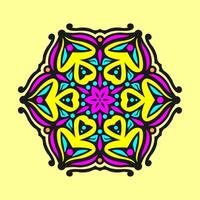 Mandala pattern art background free vector