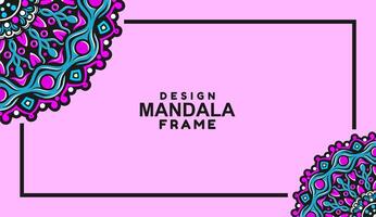 background with mandala frame Free Vector