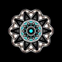 Mandala pattern art background free vector