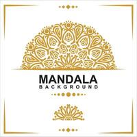 Gold frame on a white background, mandala luxury frame design. vector