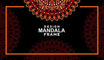 background with mandala frame Free Vector