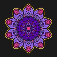 Mandala pattern art background free vector