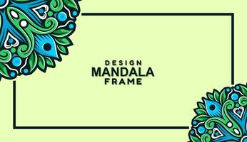 background with mandala frame Free Vector