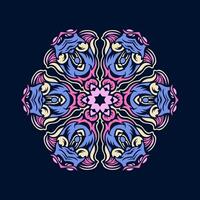Mandala pattern art background free vector