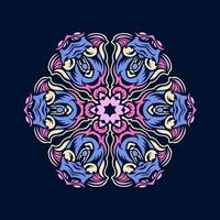 mandala modelo Arte antecedentes gratis vector