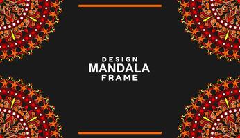 background with mandala frame Free Vector