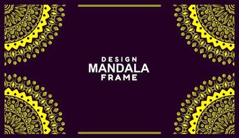 background with mandala frame Free Vector