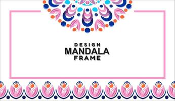 background with mandala frame Free Vector