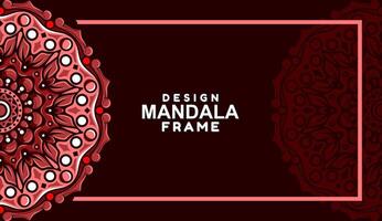 background with mandala frame Free Vector