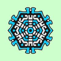 Mandala pattern art background free vector