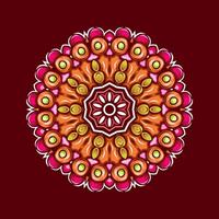 Mandala pattern art background free vector