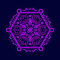Mandala pattern art background free vector