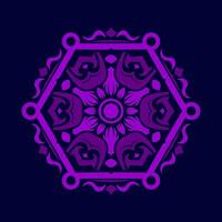 Mandala pattern art background free vector