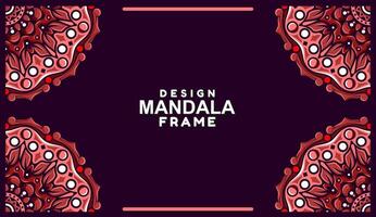 background with mandala frame Free Vector