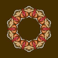 Mandala pattern art background free vector