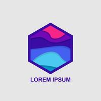 vector abstract icon, hexagonal logo for your company. free vector