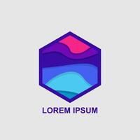 vector resumen icono, hexagonal logo para tu compañía. gratis vector