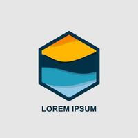 vector resumen icono, hexagonal logo para tu compañía. gratis vector