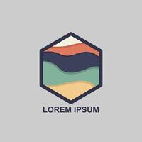 vector abstract icon, hexagonal logo for your company