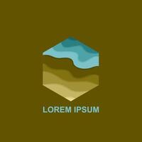 vector abstract icon, hexagonal logo for your company