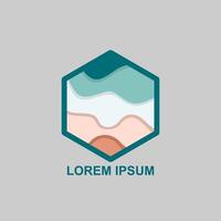 vector resumen icono, hexagonal logo para tu compañía. gratis vector