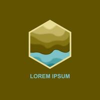 vector abstract icon, hexagonal logo for your company