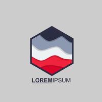 vector resumen icono, hexagonal logo para tu compañía. gratis vector