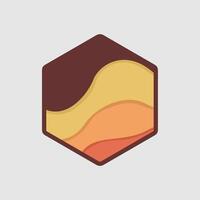 vector abstract icon, hexagonal logo for your company. free vector