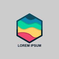 vector resumen icono, hexagonal logo para tu compañía. gratis vector