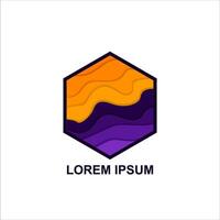 vector resumen icono, hexagonal logo para tu empresa