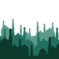 Landscape Mosque Silhouette vector