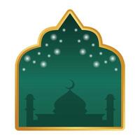 Islamic Mosque Frame Background vector