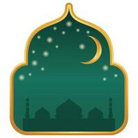 Islamic Mosque Frame Background vector