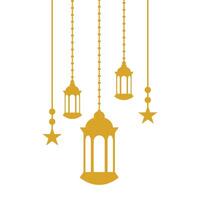 Flat Islamic Lantern vector