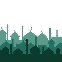 Landscape Mosque Silhouette vector