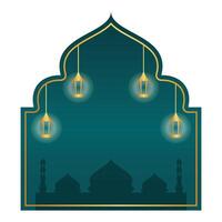 Islamic Mosque Frame Background vector