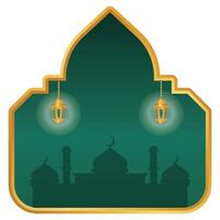 Islamic Mosque Frame Background vector