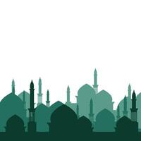 Landscape Mosque Silhouette vector