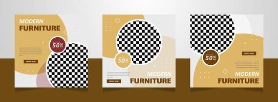 Furniture sale social media post banner vector