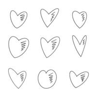 Love doodle line vector illustration